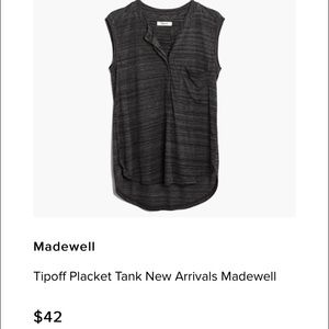 Madewell tipoff Placket Tank