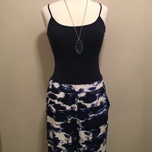 Watercolor print palazzo pants