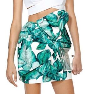 Cameo Palm Print Skirt