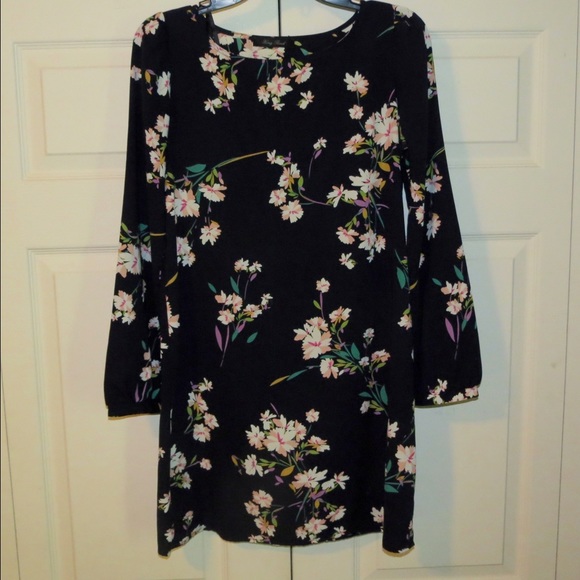 Honey Punch Navy Floral Shift Dress