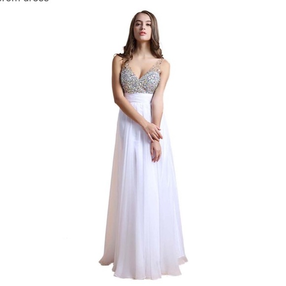 White prom dress