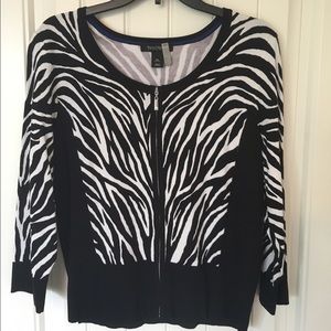 White House Black Market Zebra Sweater