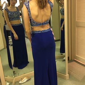 Two piece prom dress