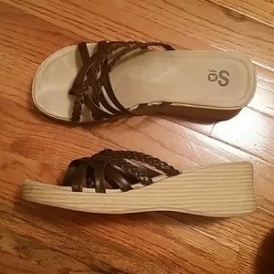 SO cork heeled sandals