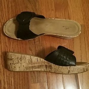 SO heeled cork sandals