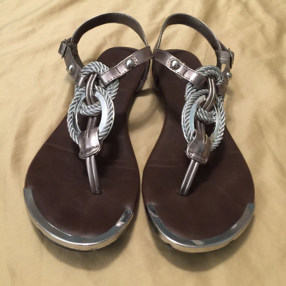 Mossimo Silver Nautical Sandals. Size 7