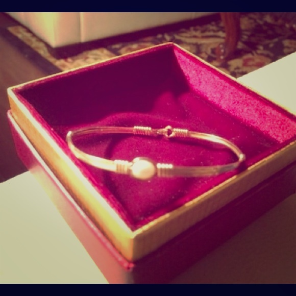 Ronaldo "Pearl of my heart" 14k 6.5' Gold Bracelet