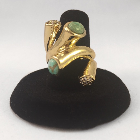 J Jewelista | Jewelry | Turquoise Abstract Ring | Poshmark