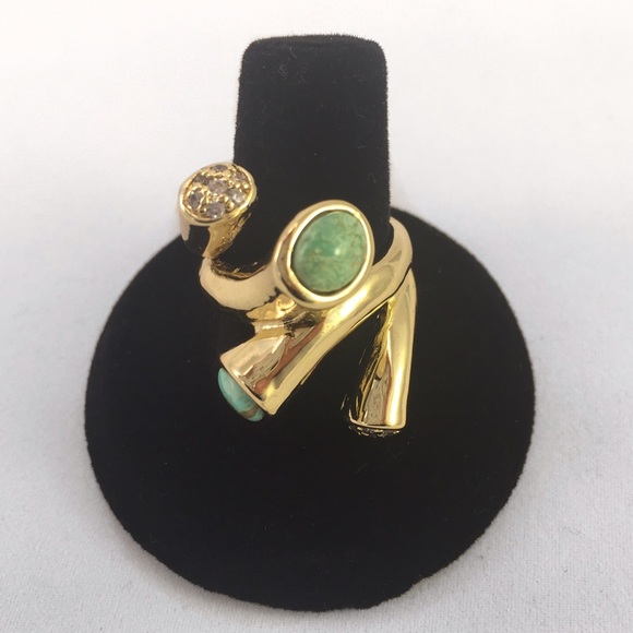 J Jewelista | Jewelry | Turquoise Abstract Ring | Poshmark