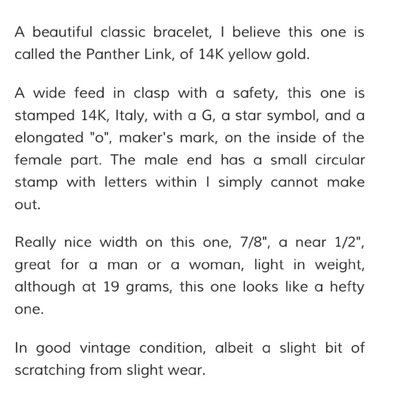 Unisex, 14KYG Vintage Bracelet - Picture 9 of 9