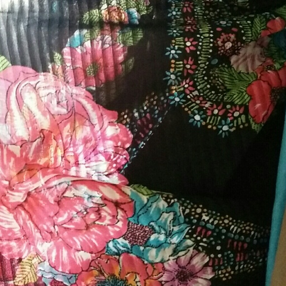 70s chiffon vintage angel sleeve maxi - Picture 2 of 2