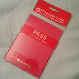 Transversion Hot Pink Suede Passport Cover