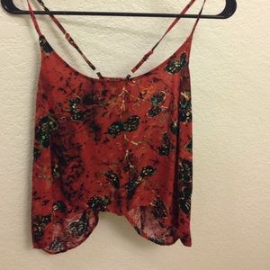 Butterfly pattern flowy tank