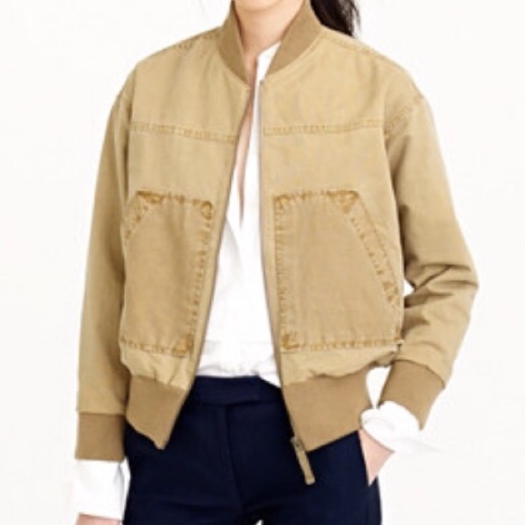 J. Crew Beige Khaki Bomber