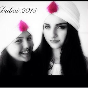 Cutest pink tassel turban Indian Arabian lovers