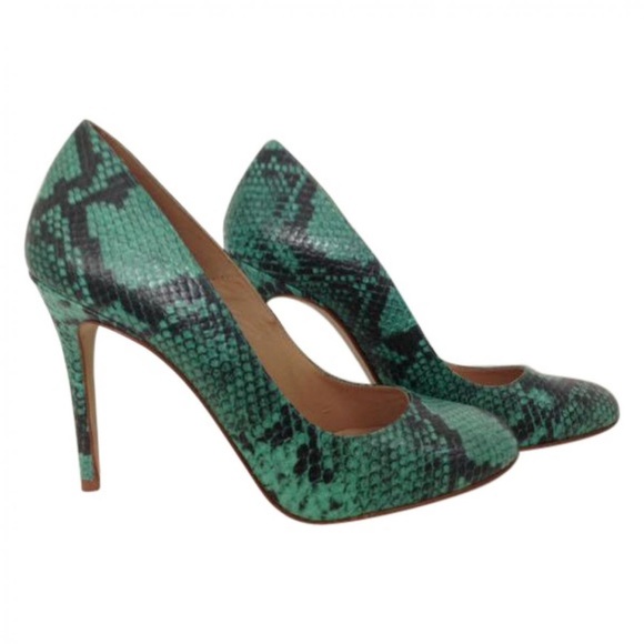 Zara Green Python Heels - Picture 2 of 4