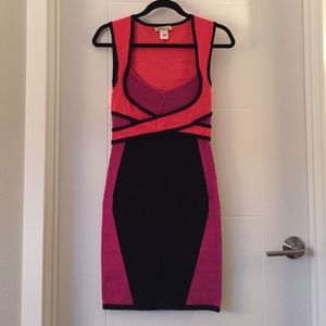 Multi colored bandage dress