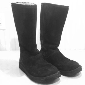 Barely worn Tall Zip Black Ugg Boots