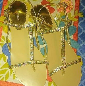 Fashion Feet Gem Stones in multi colors Sandals