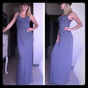 Royal blue and white XS maxi dress!  Merona
