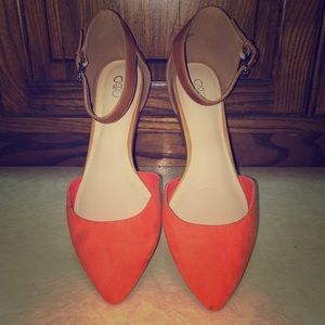 CATO WIDE WIDTH ANKLE STRAP SLIVER WEDGES SIZE 10W