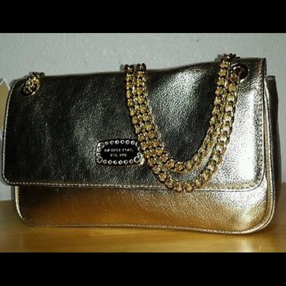 Gold Michael Kors Shoulder Bag