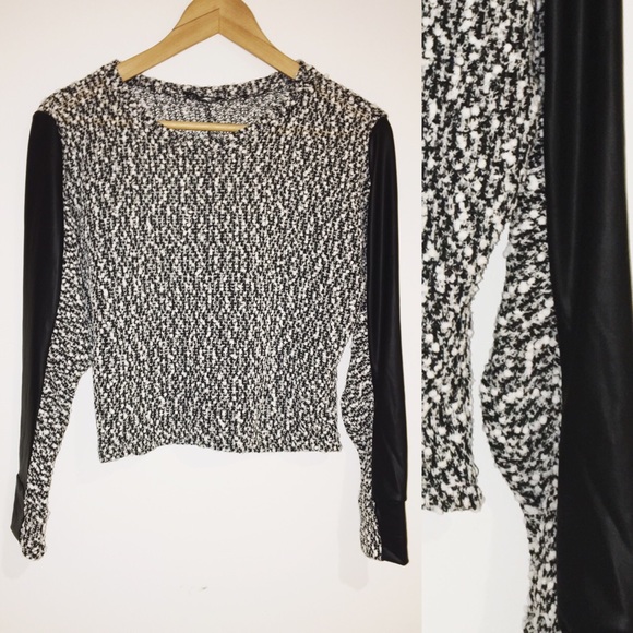 black and white sweater