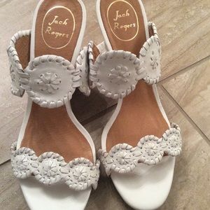 NWOT white Jack Rogers Wedge Sandals size 7.5