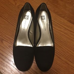 Anne Klein suede wedge shoes