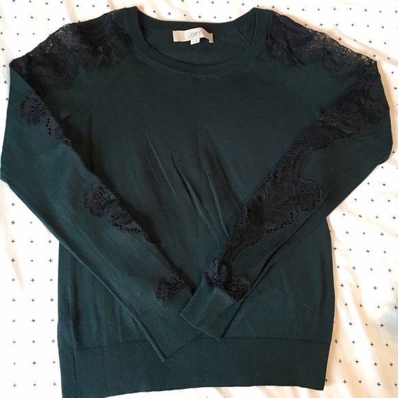 *Like New* LOFT sweater with lace detailing