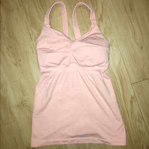 Pink atheta tank top criss cross back