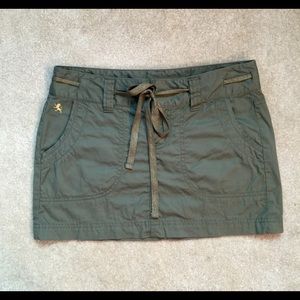 Express Green Mini Cargo Skirt