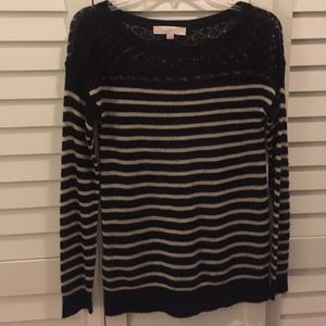 black and white striped light sweater