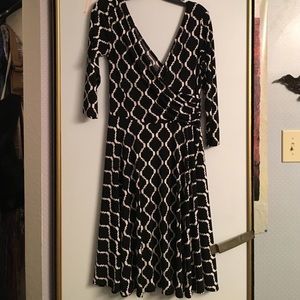Swingy black and white dress