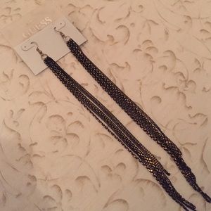 Guess bronze chain earrings