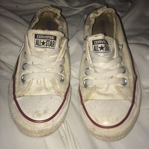 White Converse slip-on's