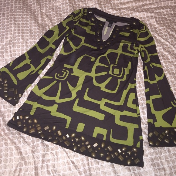 INC International Concepts Dresses & Skirts - I-N-C Brown and Green Dress