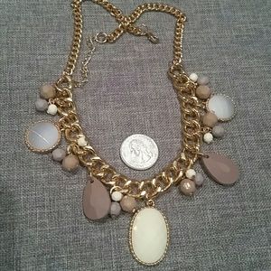 Neutral Color Statement Necklace