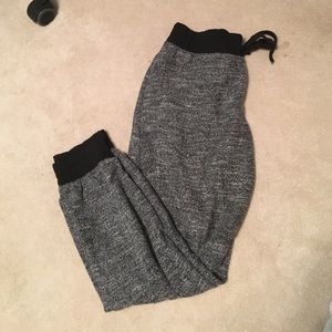 Black and white jogger pants