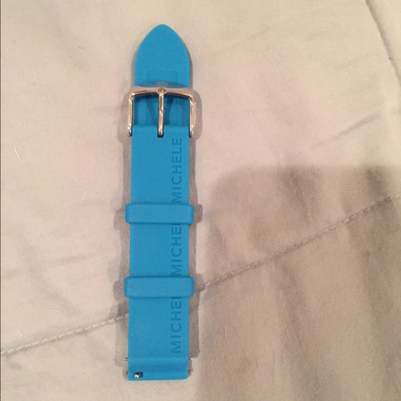 Blue Michele watch band for the CSX 18mm