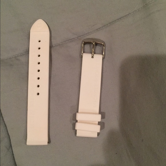 White Michele watch band for the CSX 18mm