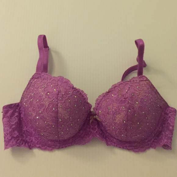 Victoria's Secret Purple sequin lace bra 34B