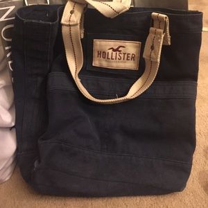 Dark blue hollister tote bag