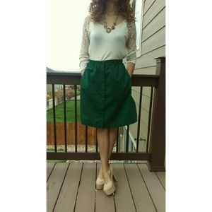 Green skirt