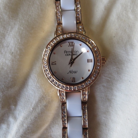 Armitron Rose Gold & White Watch - Removable Links