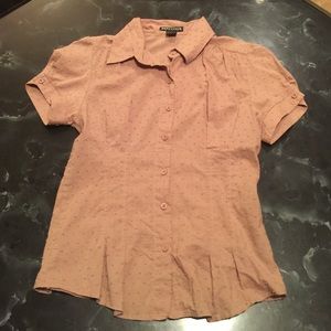 Retro feeling Polka dot short sleeve button up