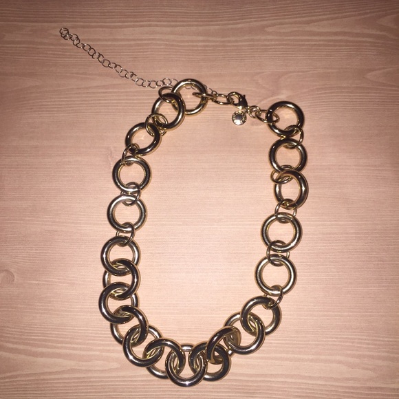 J Crew Chain Statement Necklace in Gold