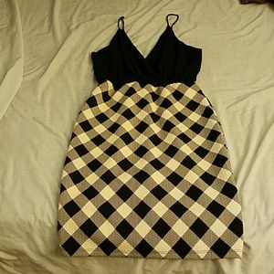 Black and white checkered dress