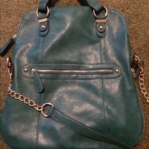 Large teal cross body/ shoulder bag for sale!