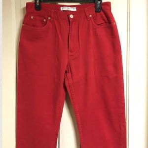 Vintage Tommy Hilfiger High Waisted Red Jeans